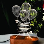 Handcrafted 3D Illusion Personalized LED Table Lamp for Couples